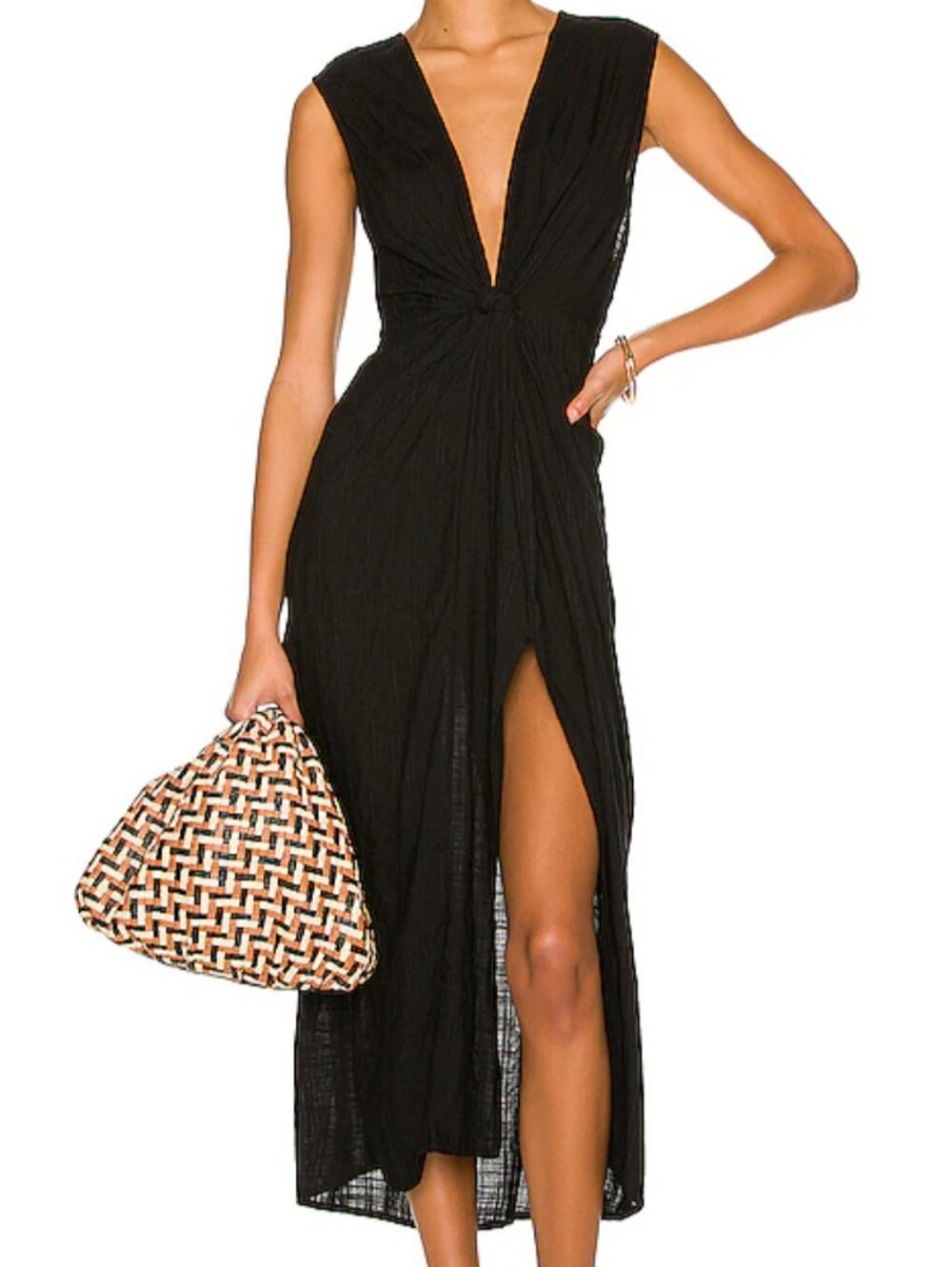 L* Space Down the Line Swim Cover Up Dress Black Medium